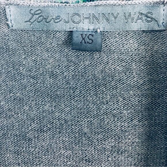 Johnny Was Velvet Teal Drape Open Front Sweater Cardigan In Team Size XS - Picture 10 of 13